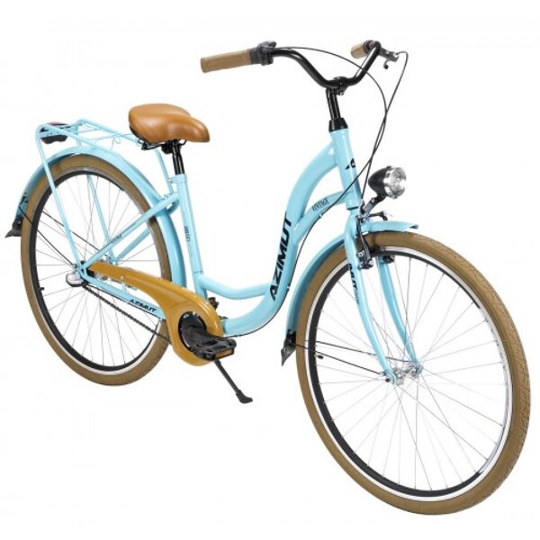  Велосипед AZIMUT Vintage 28" Nexus-3 2020 turquoise-brown AZI20024