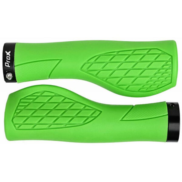 Ручки руля ProX GP-35 130mm Ergo Lock-on green GRIP447